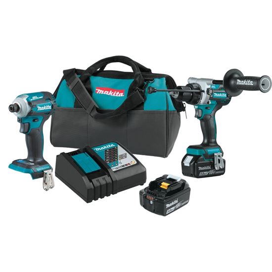 Makita XT288T Combination Tool Kit, Battery Included, 5 Ah, 18 V, Lithium-Ion, 1/PK