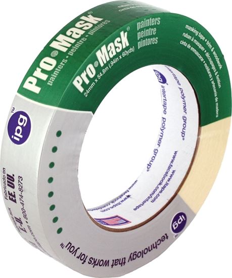 IPG 5202-1 Painter's Masking Tape, 60 yd L, 0.94 in W, Crepe Paper Backing, Beige