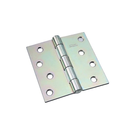 National Hardware N140-723 Utility Hinge, 4 in W Frame Leaf, 0.11 in Thick Frame Leaf, Steel, Zinc, Riveted Pin, 70 lb