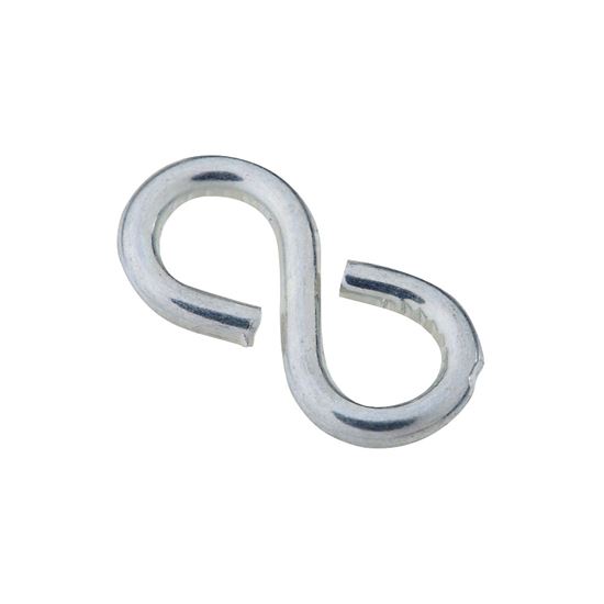 National Hardware N121-434 S-Hook, 20 lb Working Load, 0.092 in Dia Wire, Steel, Zinc