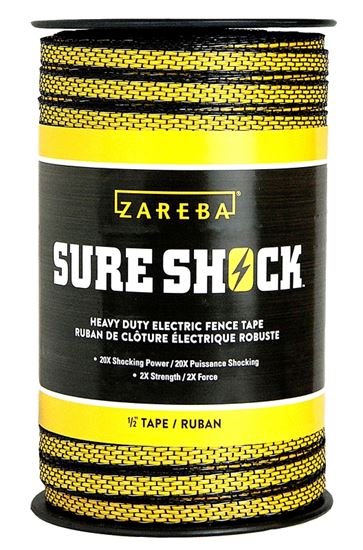 Zareba HDT656YH-Z Electric Fence Tape, Heavy-Duty, Polyethylene, Yellow