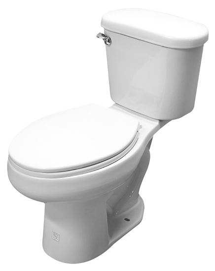 Cato J6052013120 Toilet, Elongated Bowl, 1.6 gpf Flush, White, ADA Compliant