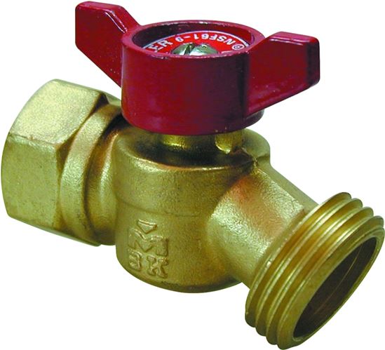 B & K 102-453HN Hose Bibb, 1/2 x 1/2 in Connection, FPT x Male Hose, 125 psi Pressure, Brass Body, Antique