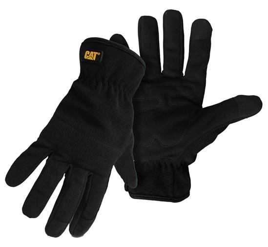 CAT CAT012260X Utility Gloves, XL, Elastic Wrist Cuff, Black