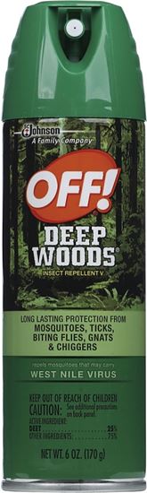 OFF! Deep Woods 01842 Insect Repellent V, 6 oz, Liquid, Clear, Alcohol