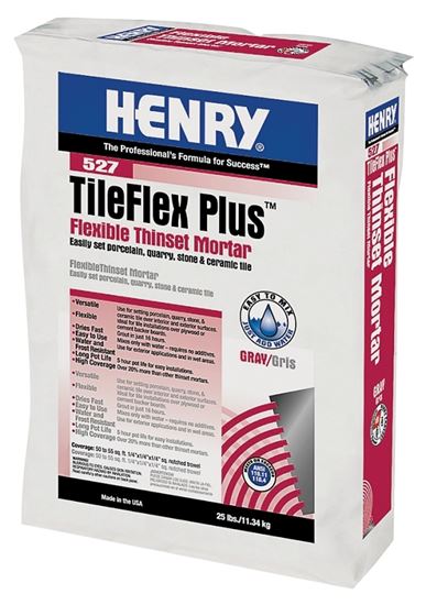 Henry 527 TileFlex Plus Series 12263 Thin-Set Mortar, White, Fine Solid Powder, 25 lb, Bag