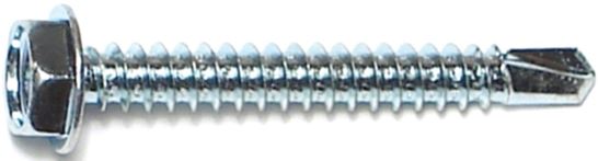 Midwest Fastener 10281 Screw, #10 Thread, 1-1/2 in L, Hex, Socket Drive, Self-Drilling Point, Steel, Zinc