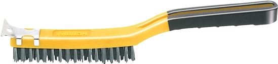 Allway Tools SB319/SS Wire Brush with Scraper, Stainless Steel Bristle, 14 in OAL