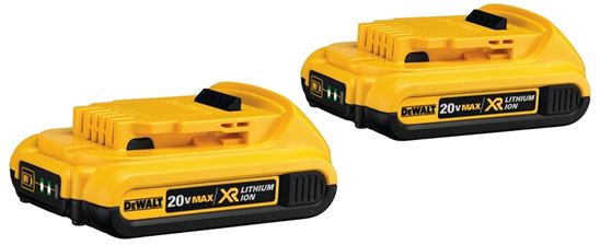 DeWALT DCB203-2 Rechargeable Battery Pack, 20 V Battery, 2 Ah