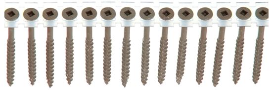 Senco 08D 08D250W Deck Screw, 2-1/2 in L, Flat Head, #2 Drive, Steel, Weatherex