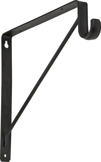 National Hardware S822-092 Shelf and Rod Bracket, 125 lb, Steel, Oil-Rubbed Bronze