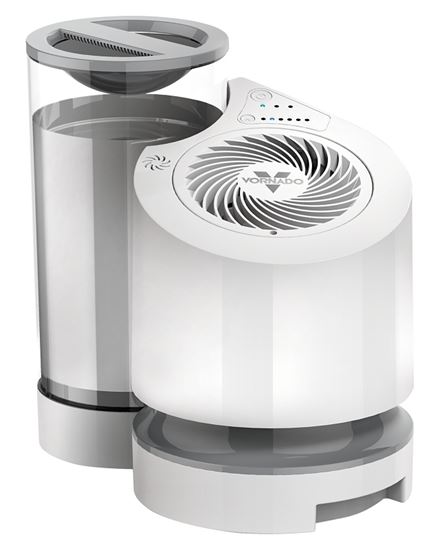 VORNADO EV100 Series HU1-0048-43 Evaporative Humidifier, 120 V, 14 W, 2-Speed, 300 sq-ft Coverage Area, 1 gal Tank