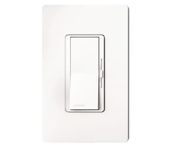 Lutron Diva DVCL-153PH-WH C.L Dimmer, 120 V, 150 W, CFL, Halogen, Incandescent, LED Lamp, 3-Way, White