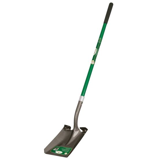 Landscapers Select 34598 Square Point Shovel, Fiberglass Handle, Ergonomic Handle, 47 in L Handle