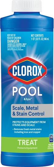 Clorox POOL & Spa 50033CLX Scale, 32 oz, Liquid, Slight, Light Amber, Pack of 6