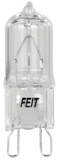 Feit Electric BPQ40/G9 Halogen Bulb, 40 W, G9 Lamp Base, JCD T4 Lamp, 3000 K Color Temp, 2000 hr Average Life, Pack of 12