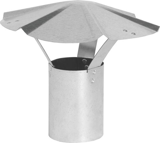 Imperial GV0589 Rain Cap, 6 in Dia, Galvanized Steel