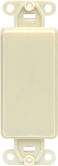 Leviton 80414-I Multimedia Insert, 1 -Gang, Nylon, Ivory, Flush Mounting