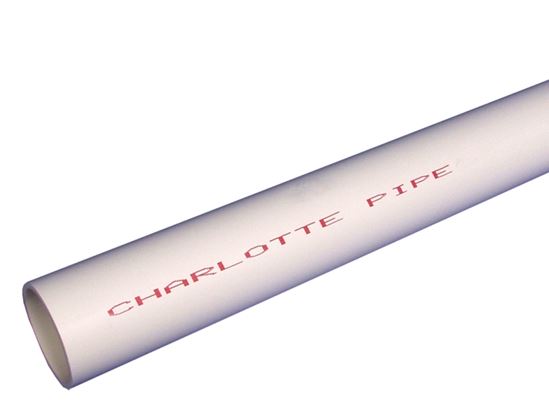 Charlotte Pipe PVC 04010 0600 Pipe, 1 in, 10 ft L, SCH 40 Schedule, PVC