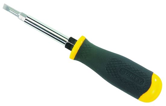 Stanley 68-012 Screwdriver, 7-3/4 in OAL, Rubber Handle