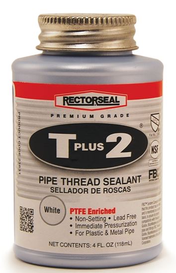 Rectorseal T Plus 2 Series 23631 Thread Sealant, 0.25 pt, Can, Paste, White