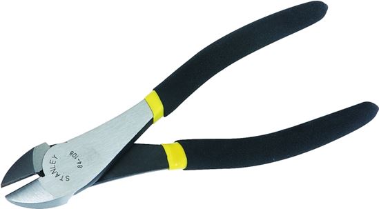 Stanley 84-104 Diagonal Cutting Plier, 5-3/4 in OAL, 1/3 in Cutting Capacity, Black Handle, Double Dipped Handle