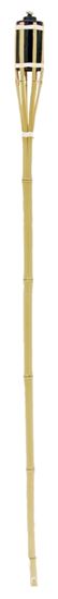 Seasonal Trends Y2571 4 ft Bamboo Party Torch, 2.36 in H, Bamboo, Fiberglass, and Metal, Beige, Black, Pack of 96