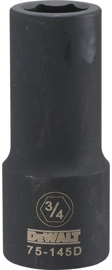 DeWALT DWMT75145OSP Impact Socket, 3/4 in Socket, 3/4 in Drive, 6-Point, CR-440 Steel, Black Oxide