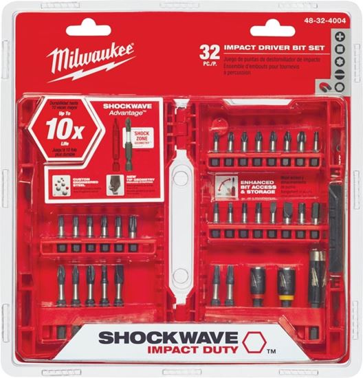 Milwaukee 48-32-4004 Drive Bit Set, 32-Piece, Heavy-Duty, Steel