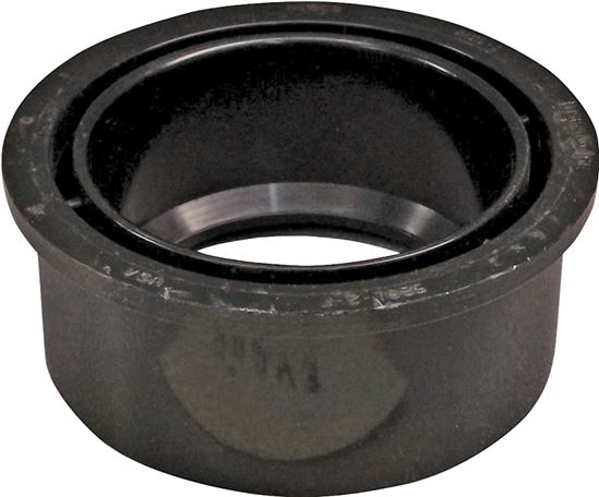 Canplas 102762BC Reducing Pipe Bushing, 3 x 1-1/2 in, Spigot x Hub, ABS, Black, 40 Schedule