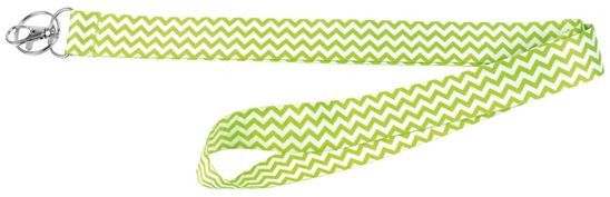 Hy-Ko LAN-116 Lanyard, 1 in W, Nylon, Green, Clip End, Pack of 5