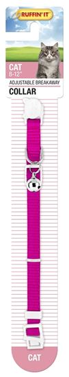 Ruffin'It 31749 Adjustable Breakaway Cat Collar, 3/8 in W Collar, 8 to 12 in L Collar, Fastening Method: Buckle, Nylon