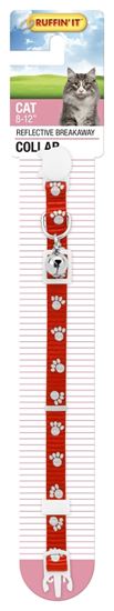 Ruffin'It 39249 Adjustable Breakaway Cat Collar, 3/8 in W Collar, 8 to 12 in L Collar, Fastening Method: Buckle, Nylon