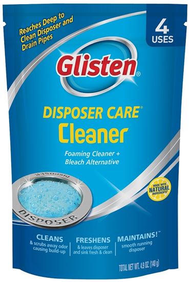 Glisten Disposer Care DP06N-PB Garbage Disposer Cleaner, 4.9 oz, Pack, Powder, Lemon, Blue
