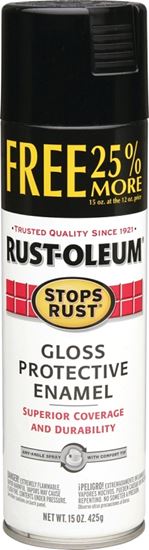 Rust-Oleum 254146 Rust Preventative Spray Paint, Gloss, Black, 15 oz, Can