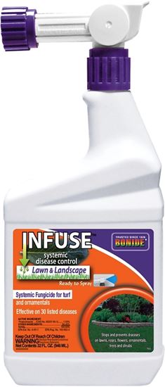 Bonide Infuse B70 150 RTS Lawn and Landscape Fungicide, Liquid, Latex, Yellow, 1 qt Container