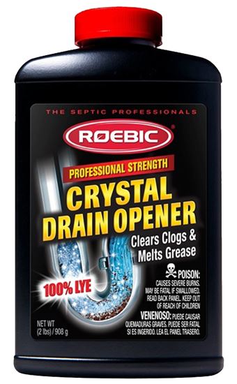 Roebic HD-CRY-DO Drain Opener, Granular, White, 2 lb, Bottle