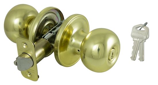 ProSource Entry Knob, Brass, K3, KW1 Keyway, 3 Grade, Pack of 3