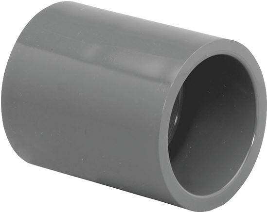 Lasco 829015BC Pipe Coupling, 1-1/2 in, Slip, PVC, SCH 80 Schedule