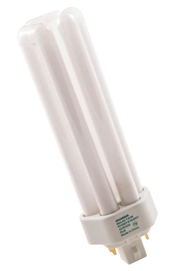 Sylvania 20871 Compact Fluorescent Bulb, 42 W, T4 Lamp, GX24Q-4 Lamp Base, 2670 Lumens, 3500 K Color Temp, White Light