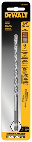 DeWALT DWA5102 Drill Bit, 1/4 in Dia, 6 in OAL, 1/4 in Dia Shank, Hex Shank