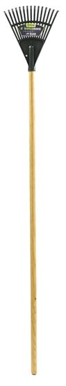 Rugg PP08 Rake, Poly Tine, 8 in W Tine, 15-Tine, Hardwood Handle, 48 in L Handle