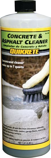 Quikrete 860114 Concrete and Asphalt Cleaner, Liquid, Detergent, Blue, 1 qt, Bottle