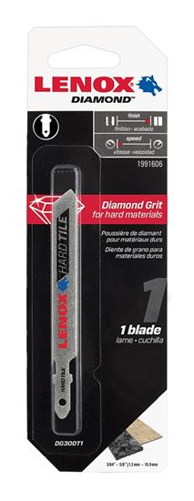 Lenox Diamond 1991606 Jig Saw Blade, 3/8 in W, 3-1/2 in L