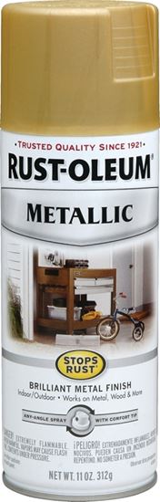 Rust-Oleum 7270830 Rust Preventative Spray Paint, Metallic, Gold Rush, 11 oz, Can