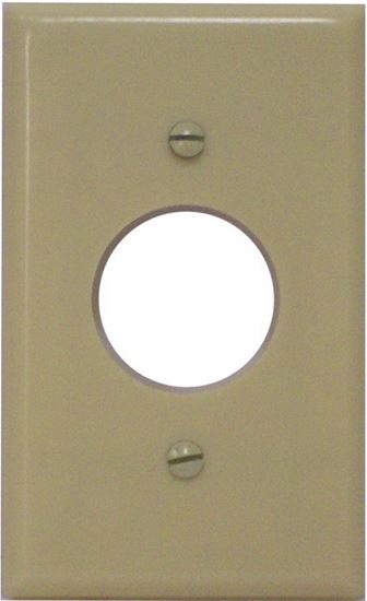 Leviton 86004 Single Receptacle Wallplate, 4-1/2 in L, 2-3/4 in W, 1 -Gang, Thermoset Plastic, Ivory, Smooth