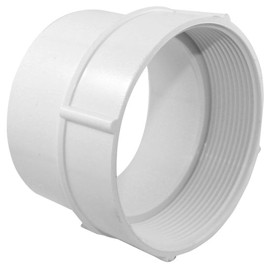 Canplas 414334BC Pipe Adapter, 4 in, FNPT x Hub, PVC, White