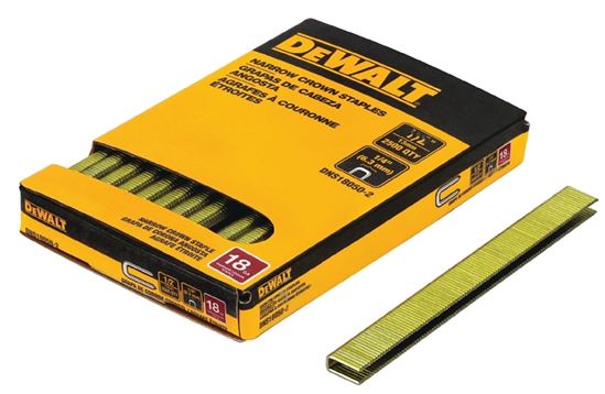 DeWALT DNS18063-2 Crown Staple, 1/4 in W Crown, 5/8 in L Leg, 18 Gauge, Steel