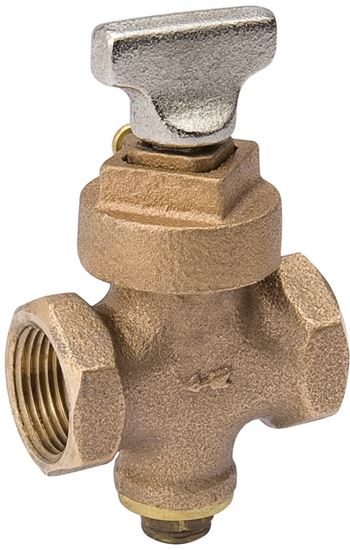 Southland 105-904NL Stop and Drain Valve, 3/4 in Connection, FPT x FPT, Brass Body