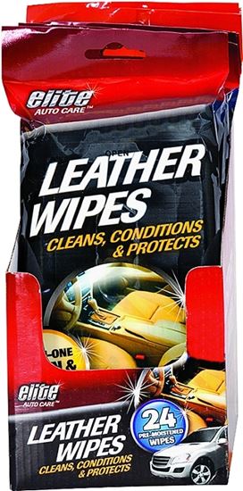 Elite Auto Care 8909 Leather Wipes, 24-Wipes, Pack of 12